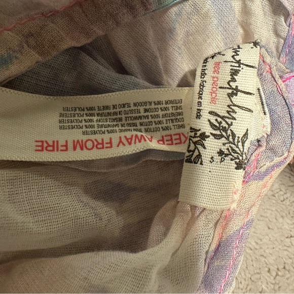 Free People Sheer Floral Set in Purple and Cream - Picture 4 of 4